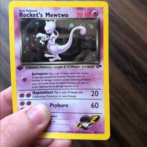 First edition holo Rockets Mewtwo